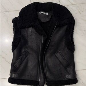 Franklin + Daysi Black Shearling Vest for Women